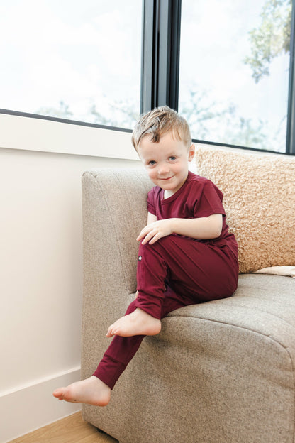 Kyte Baby Toddler Jogger Pant in Burgundy