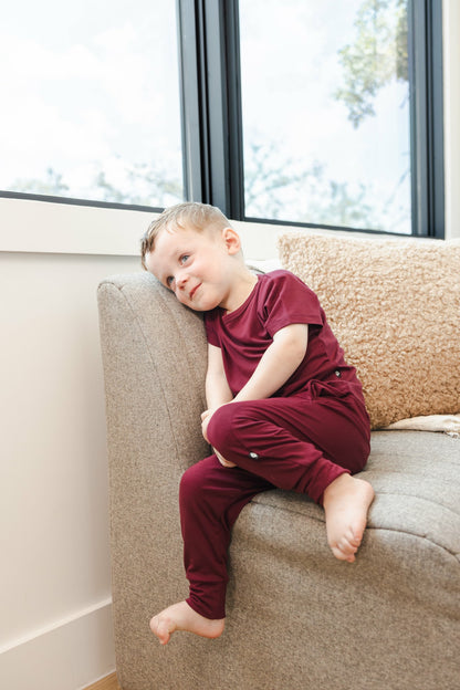 Kyte Baby Toddler Jogger Pant in Burgundy