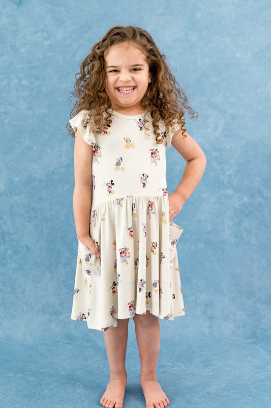 Kyte Baby Pocket Dress in Mickey Mouse and Friends