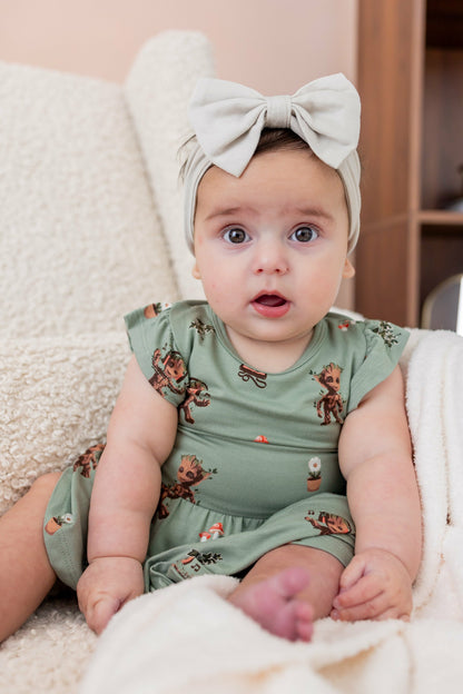 Kyte Baby Twirl Bodysuit Dress in Groot