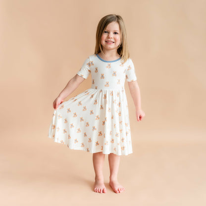 Kyte Baby Twirl Dress in Teddy Bear