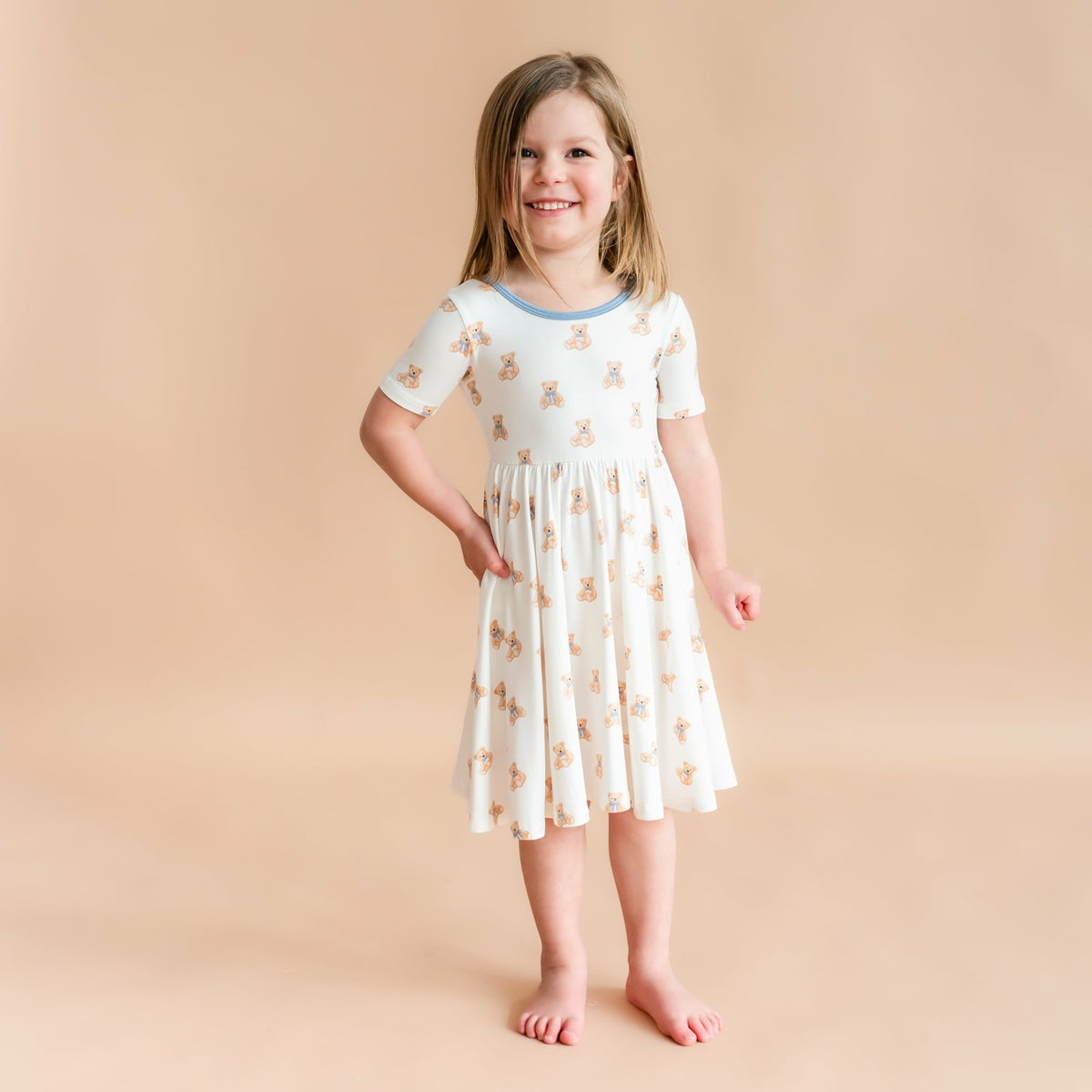 Kyte Baby Twirl Dress in Teddy Bear