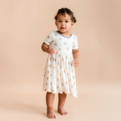 Kyte Baby Twirl Dress in Teddy Bear