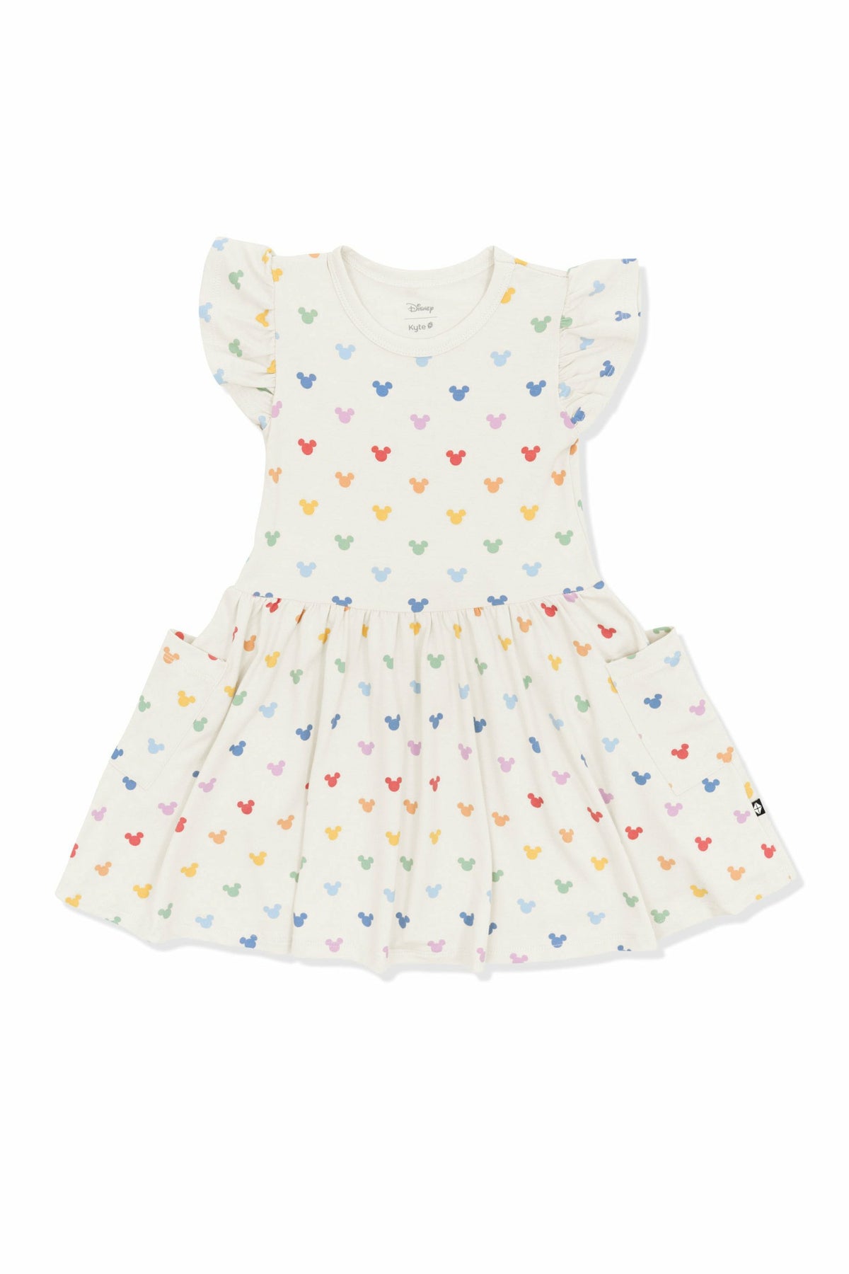 Kyte Baby Pocket Dress in Pastel Mickey Mouse