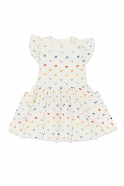 Kyte Baby Pocket Dress in Pastel Mickey Mouse