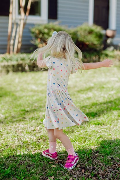 Kyte Baby Pocket Dress in Pastel Mickey Mouse