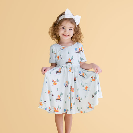 Kyte Baby Twirl Dress in Winnie the Pooh Hundred Acre Wood