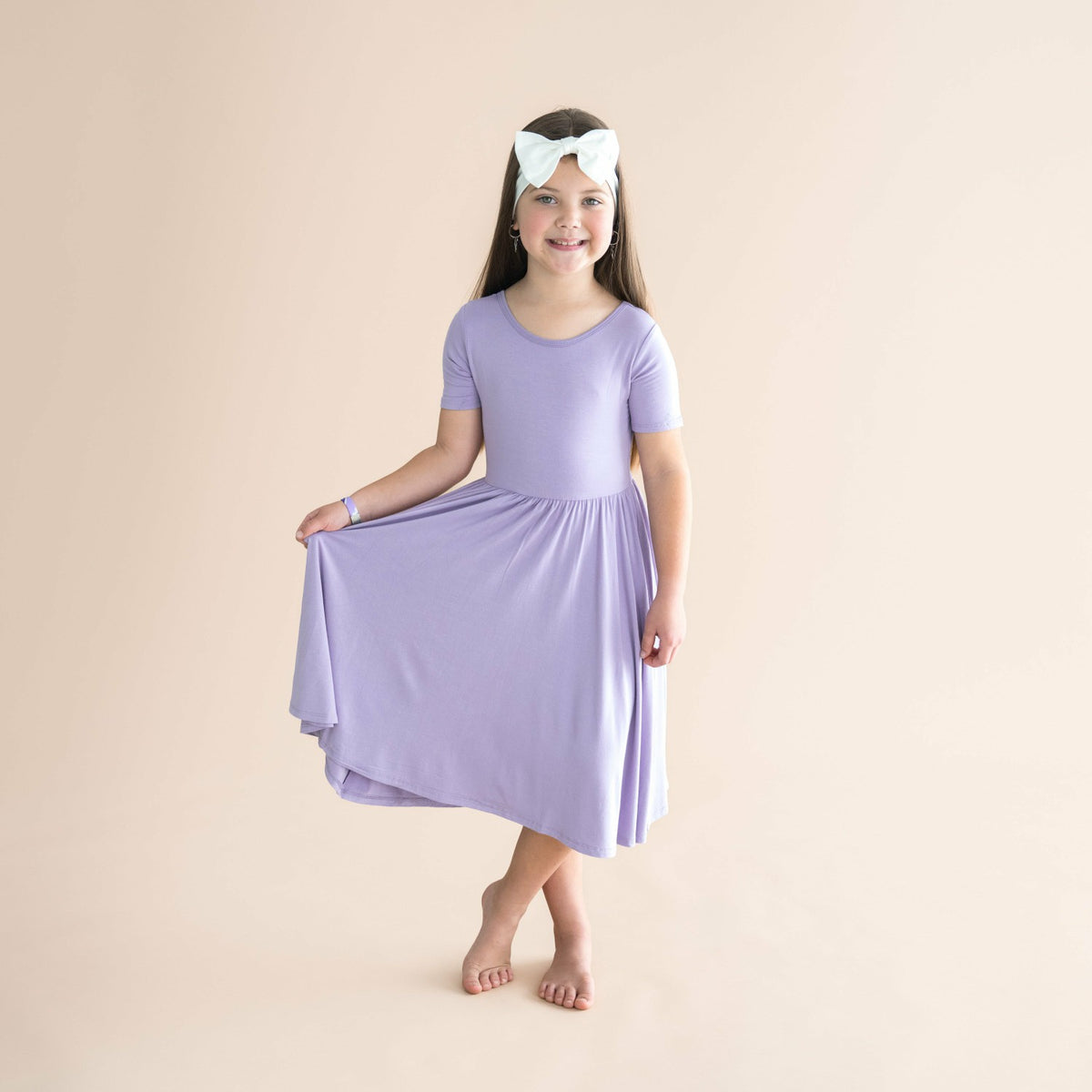 Kyte Baby Toddler Twirl Dress in Taro