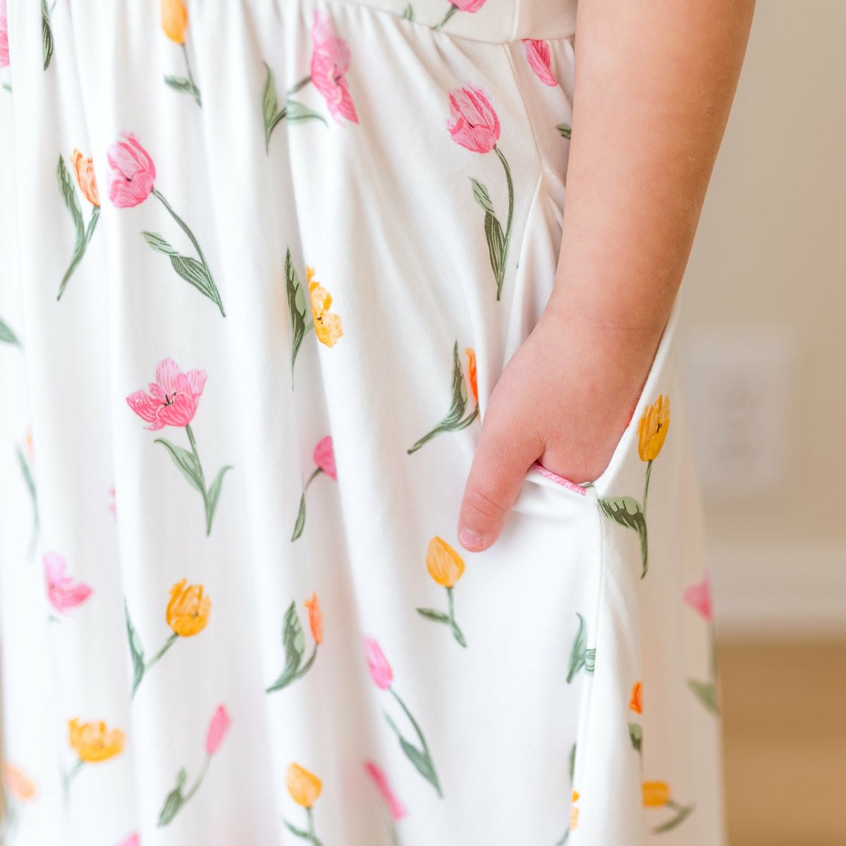 Kyte Baby Puff Sleeve Twirl Dress in Tulip