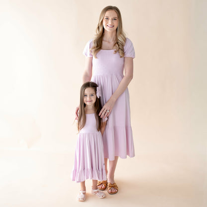 Kyte Baby Puff Sleeve Twirl Dress in Thistle