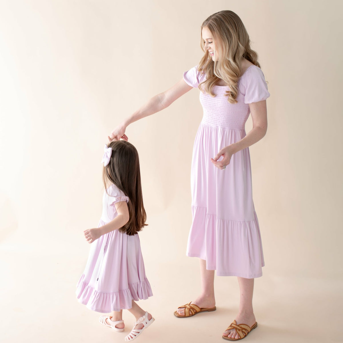 Kyte Baby Puff Sleeve Twirl Dress in Thistle