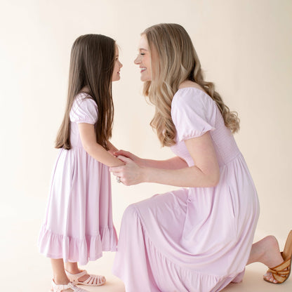Kyte Baby Puff Sleeve Twirl Dress in Thistle