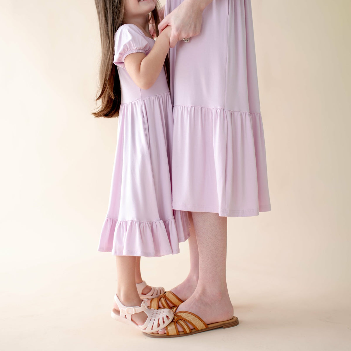 Kyte Baby Puff Sleeve Twirl Dress in Thistle