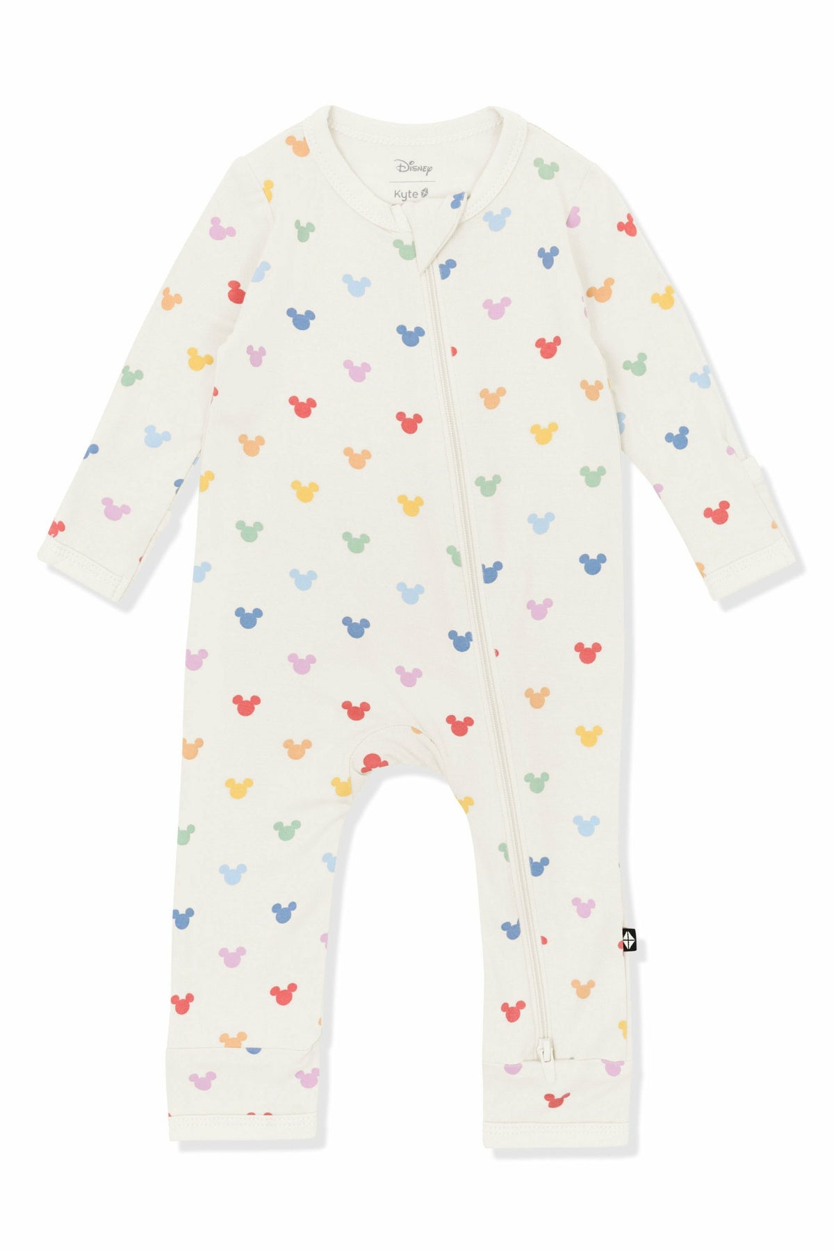 Kyte Baby Zippered Romper in Pastel Mickey Mouse