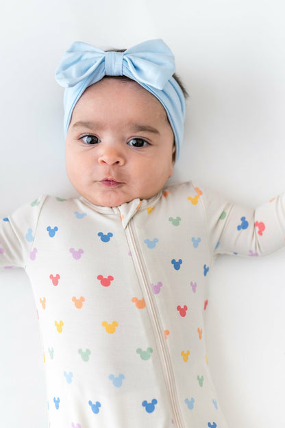 Kyte Baby Zippered Romper in Pastel Mickey Mouse