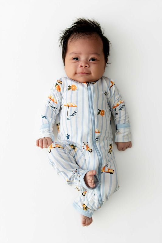 Kyte Baby Zippered Romper in Amalfi Coast