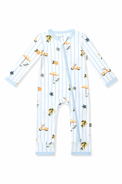 Kyte Baby Zippered Romper in Amalfi Coast