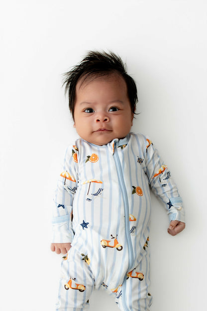 Kyte Baby Zippered Romper in Amalfi Coast
