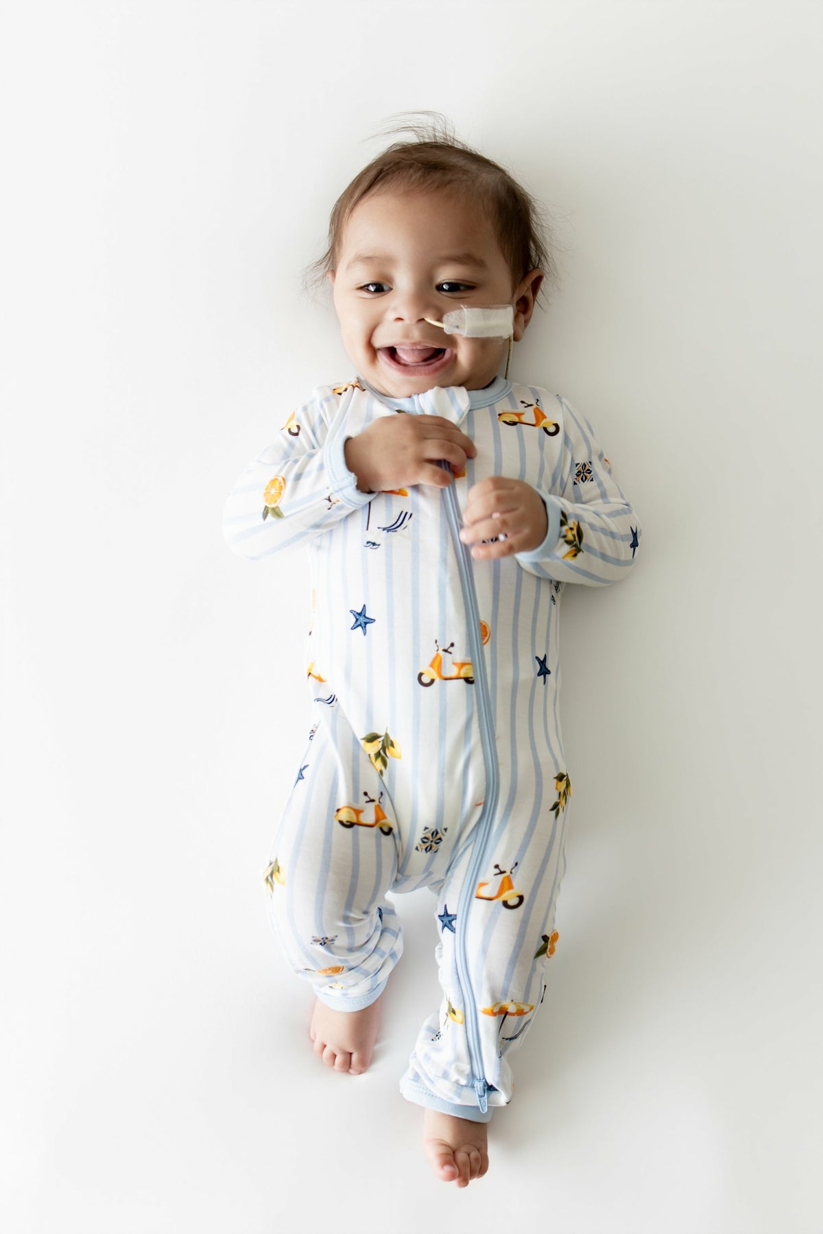 Kyte Baby Zippered Romper in Amalfi Coast