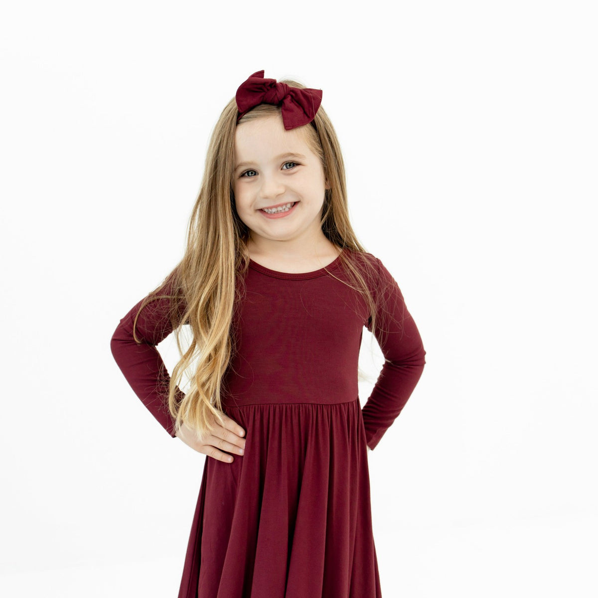 Kyte Baby Knotted Bow Headband in Burgundy