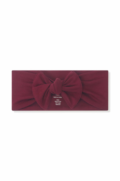 Kyte Baby Knotted Bow Headband in Burgundy