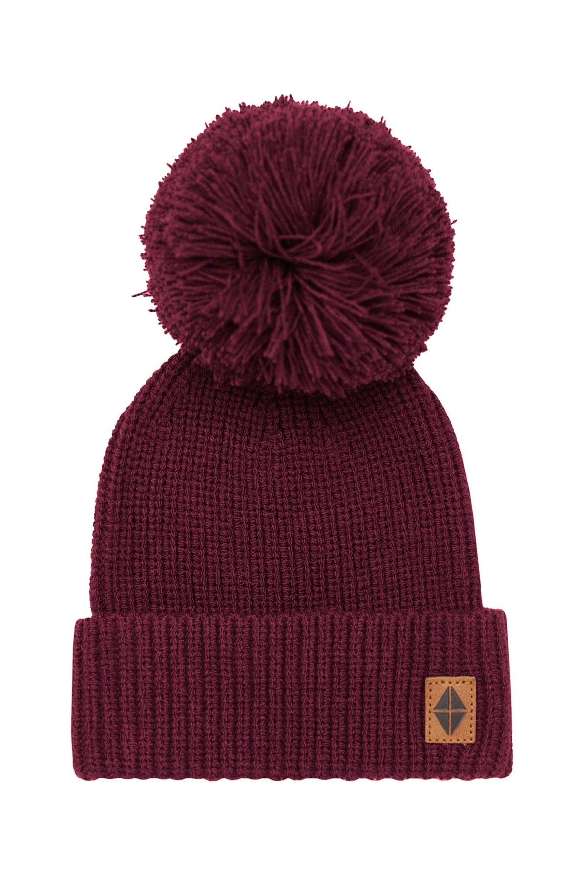 Kyte Baby Chunky Knit Pom Beanie in Burgundy