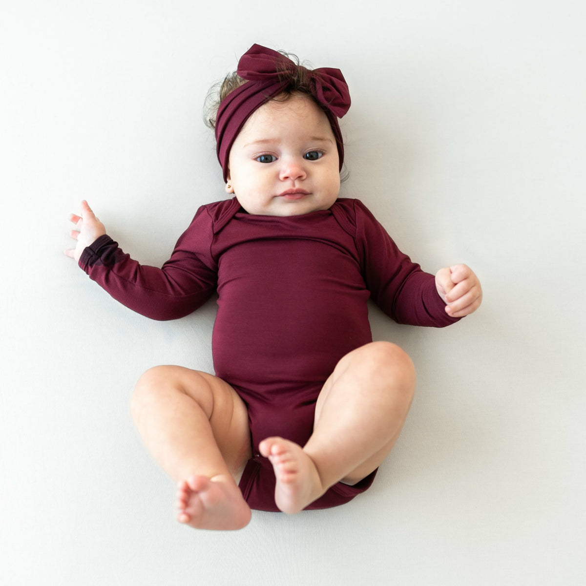 Kyte Baby Bow Headband in Burgundy