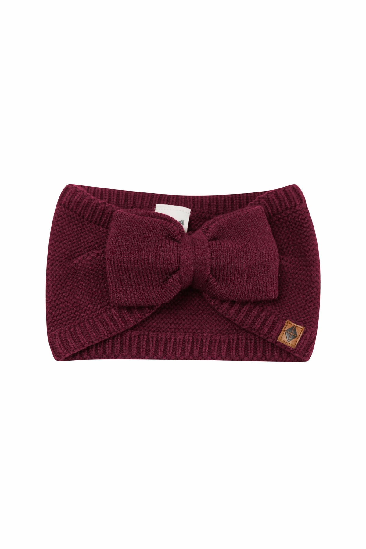 Kyte Baby Chunky Knit Bow Headband in Burgundy