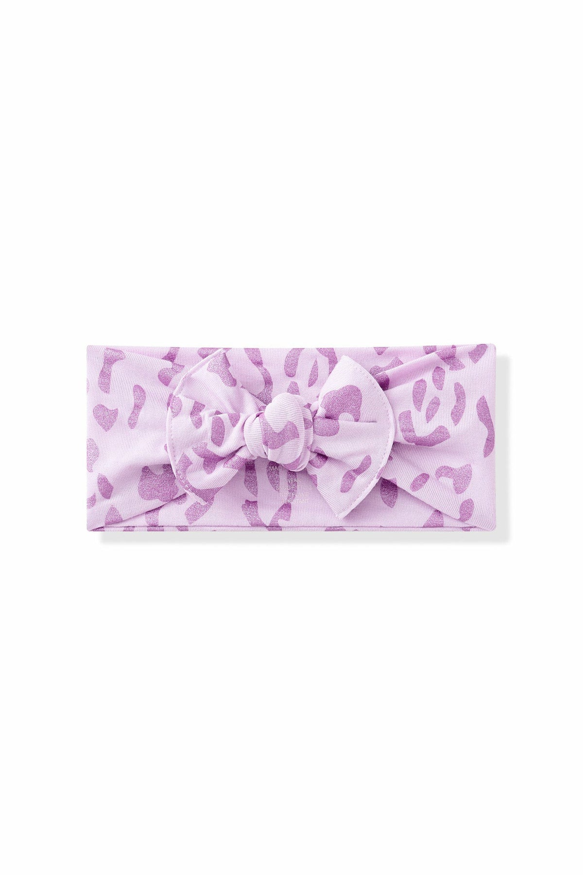 Kyte Baby Knotted Bow Headband in Thistle Leopard