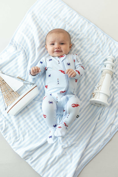 Kyte Baby Baby Blanket in Small Mist Stripe 1.0