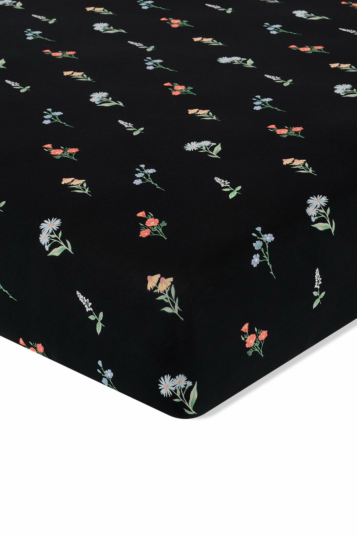 Kyte Baby Twin Sheet in Midnight Wildflower