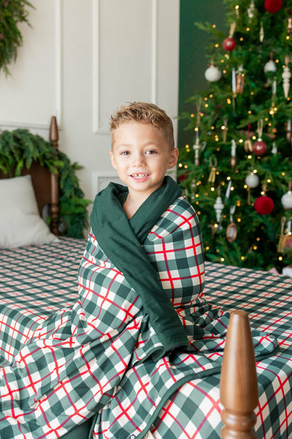 Kyte Baby Twin Sheet in Holiday Plaid
