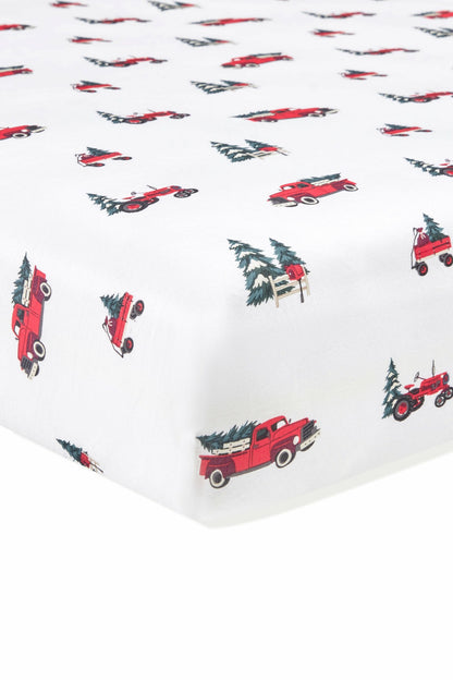 Kyte Baby Twin Sheet in Holiday Tree Farm