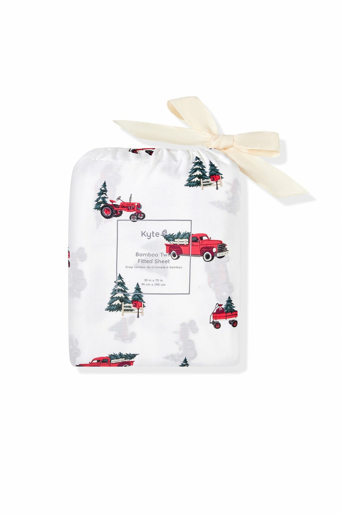 Kyte Baby Twin Sheet in Holiday Tree Farm