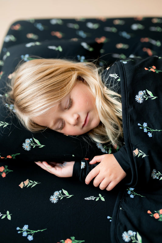Kyte Baby Toddler Pillowcase in Midnight Wildflower