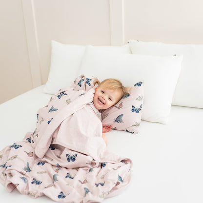 Kyte Baby Toddler Pillowcase in Blush Butterfly