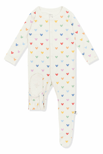 Kyte Baby Footie in Pastel Mickey Mouse