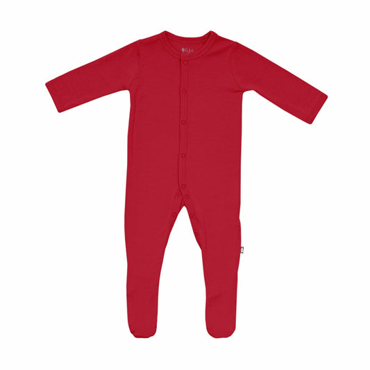Kyte Baby Bamboo Footie in Cardinal Red