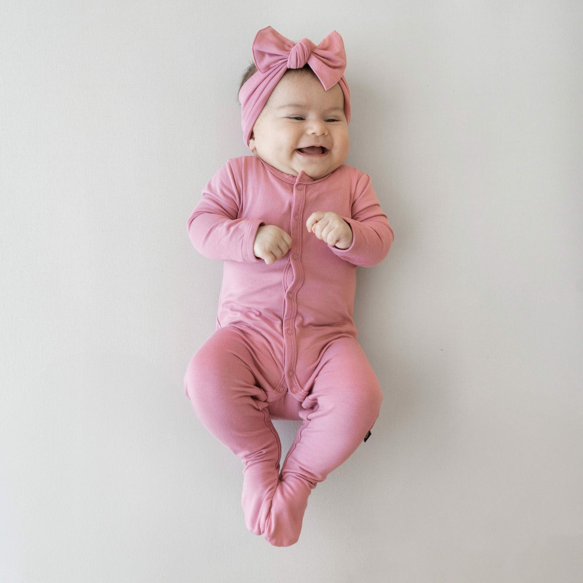 Kyte Baby Bamboo Footie in Apple Blossom