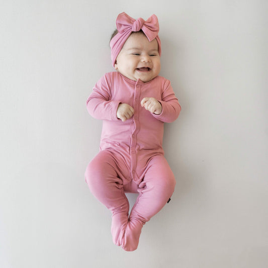 Kyte Baby Bamboo Footie in Apple Blossom