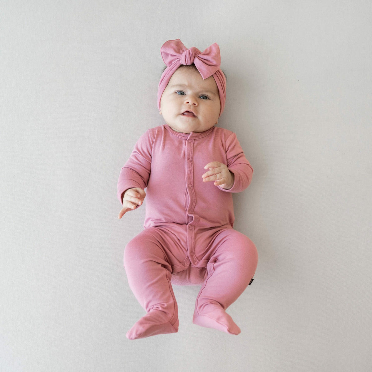 Kyte Baby Bamboo Footie in Apple Blossom