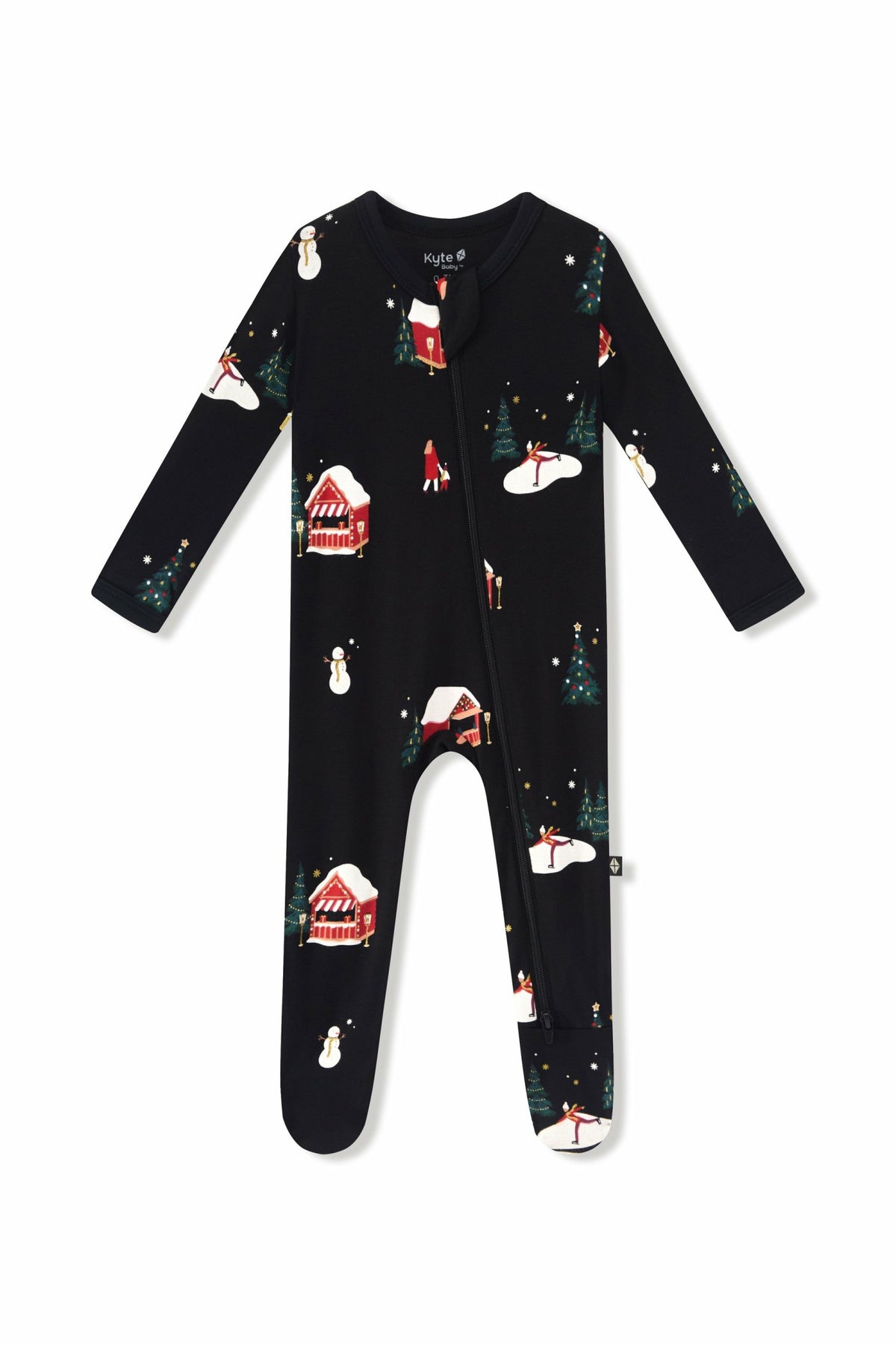 Kyte Baby Zippered Footie in Winter Wonderland