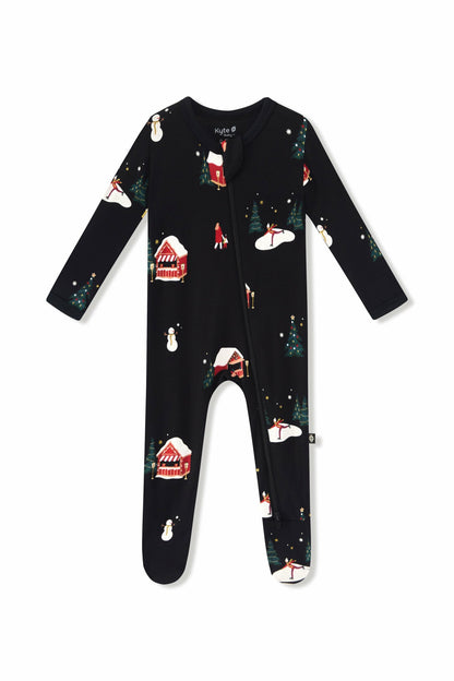 Kyte Baby Zippered Footie in Winter Wonderland
