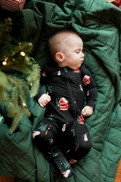 Kyte Baby Zippered Footie in Winter Wonderland
