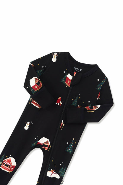 Kyte Baby Zippered Footie in Winter Wonderland