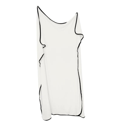 Kyte Baby Swaddle Blanket in Cloud with Midnight Trim