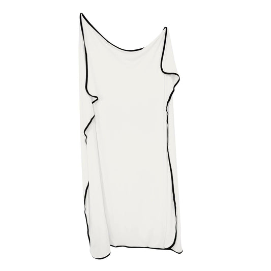 Kyte Baby Swaddle Blanket in Cloud with Midnight Trim