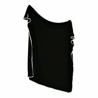 Kyte Baby Swaddle Blanket in Midnight with Cloud Trim