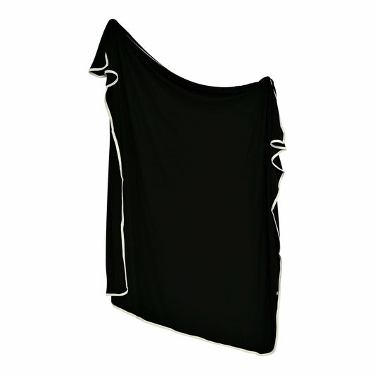 Kyte Baby Swaddle Blanket in Midnight with Cloud Trim