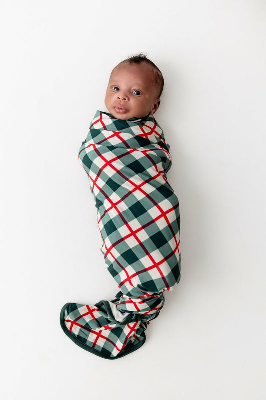 Kyte Baby Swaddle Blanket in Holiday Plaid